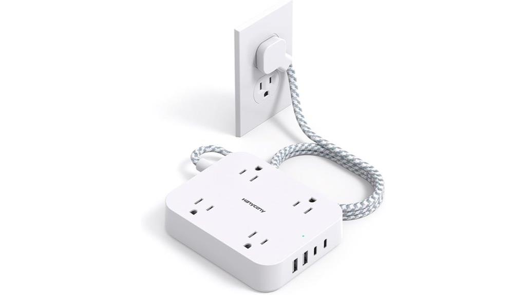 flat power strip with usb