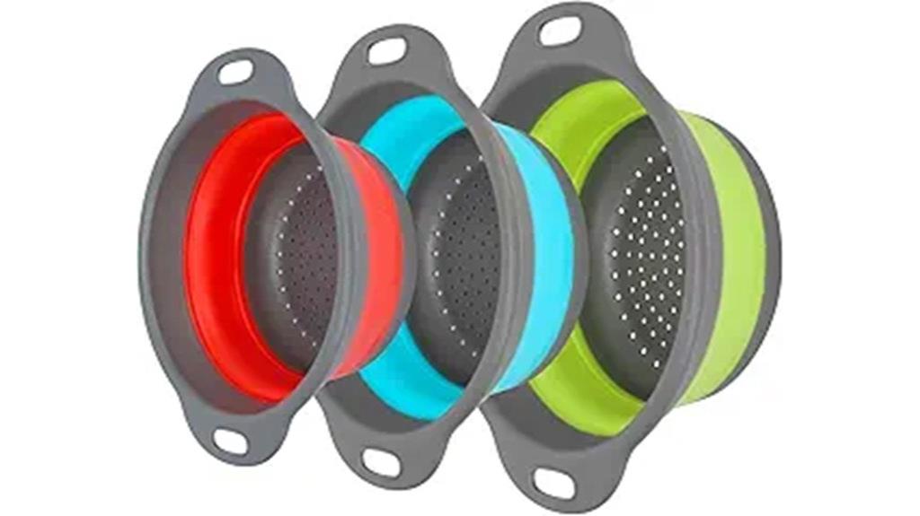flexible kitchen strainer set