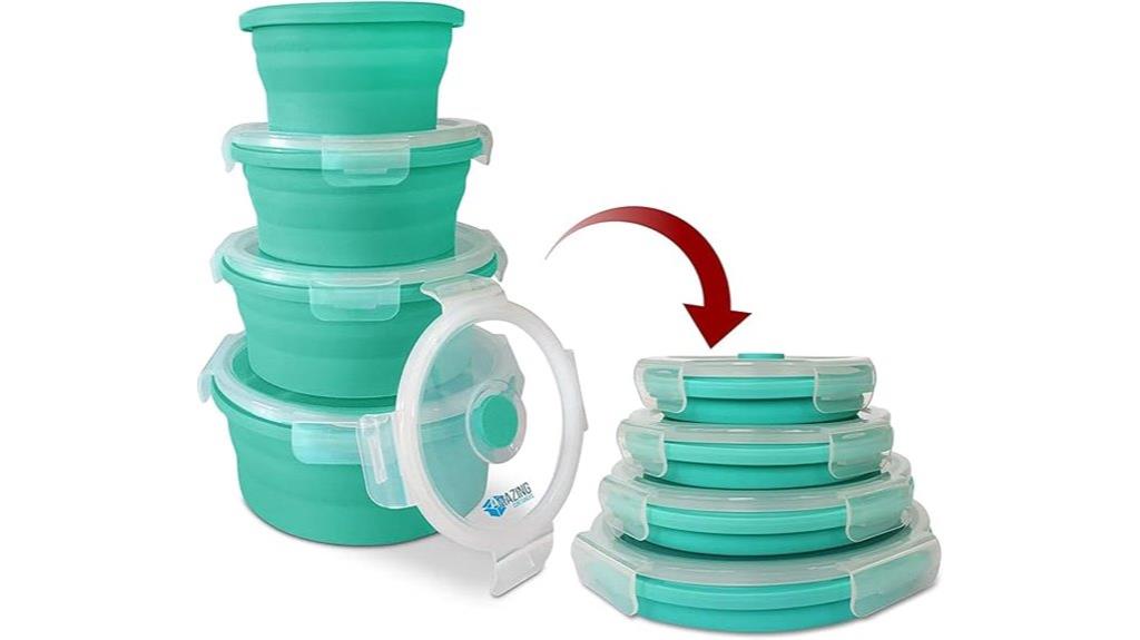 flexible silicone food containers