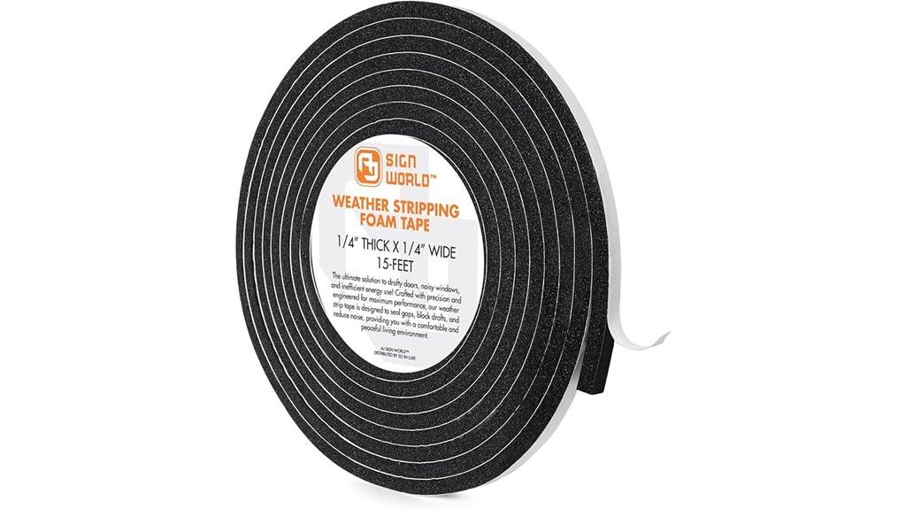 foam insulation tape dimensions
