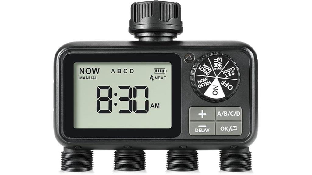 four outlet garden timer
