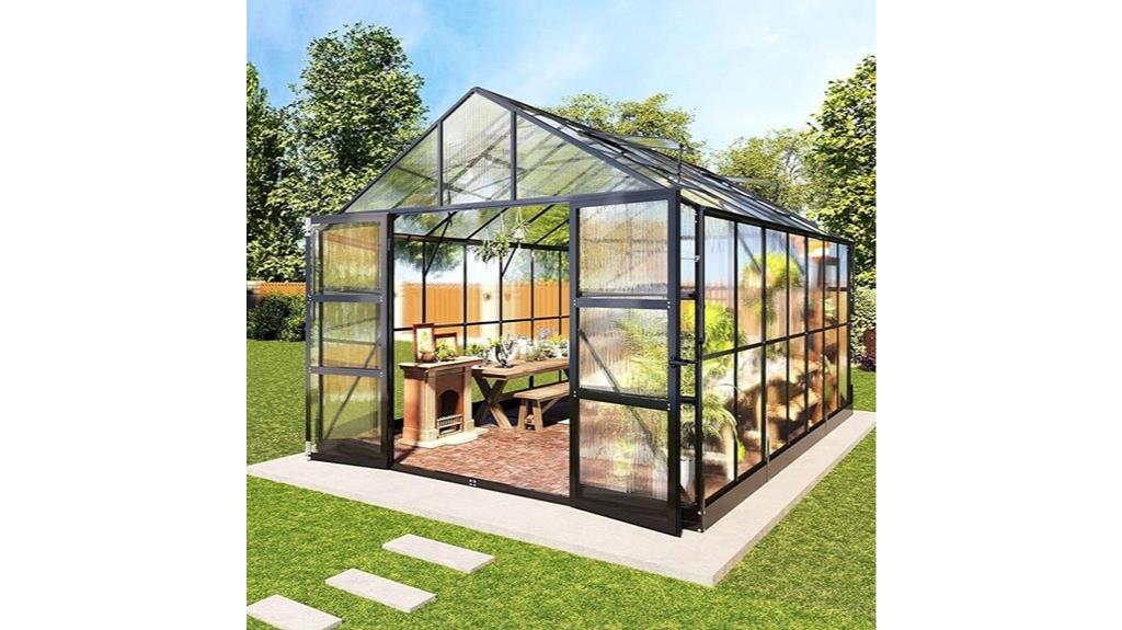 greenhouse with aluminum frame