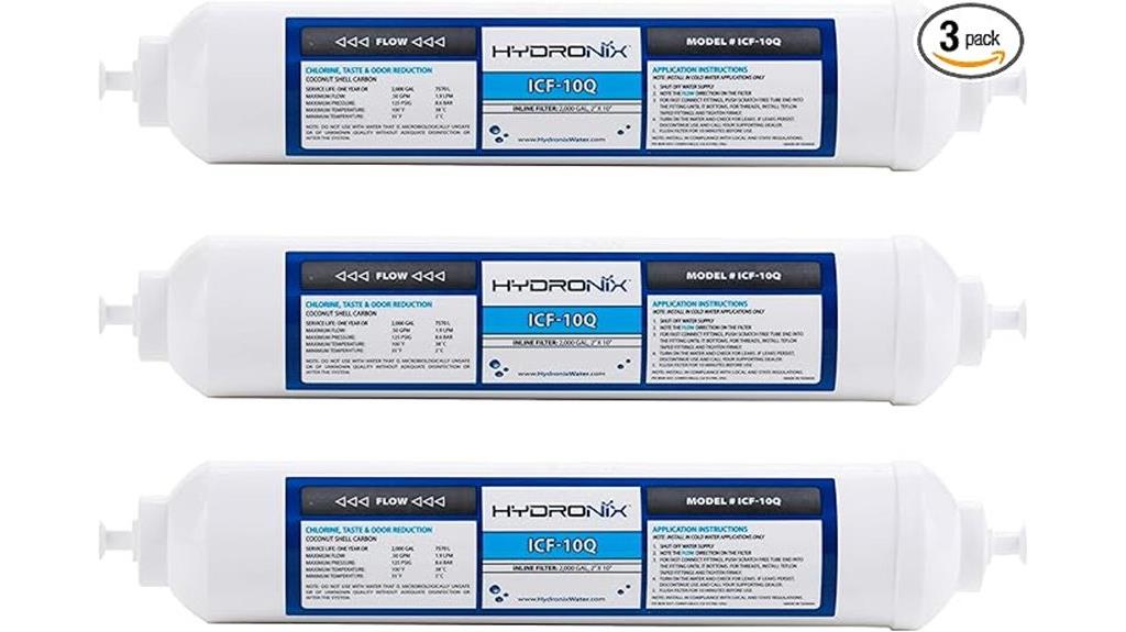 hydronix 3 pack inline filters