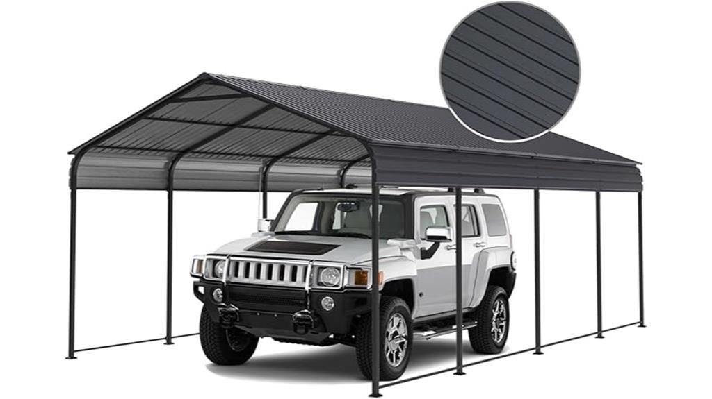 large 12x20x8 7 ft metal carport