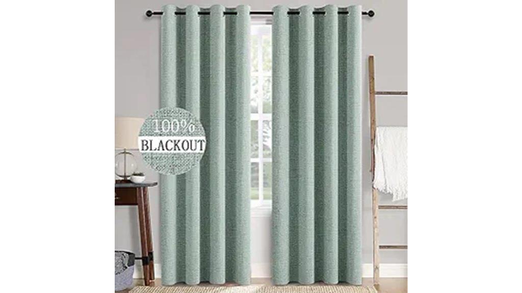 linen blackout bedroom curtains