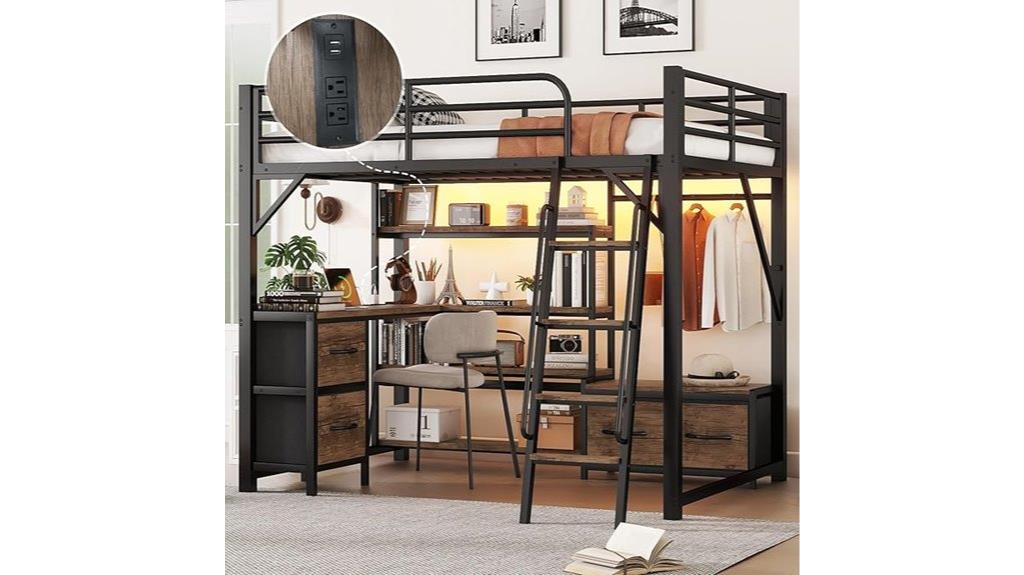 loft bed with desk