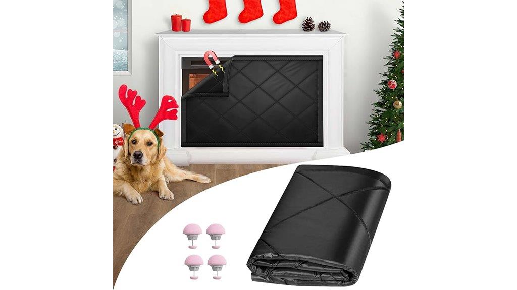 magnetic fireplace heat cover