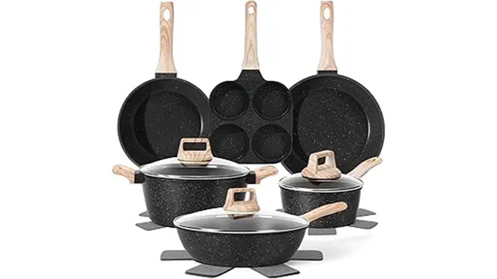 nonstick granite cookware set