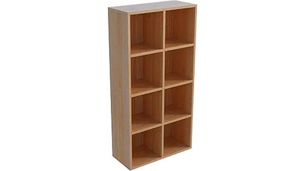 oak 4 tier storage shelf