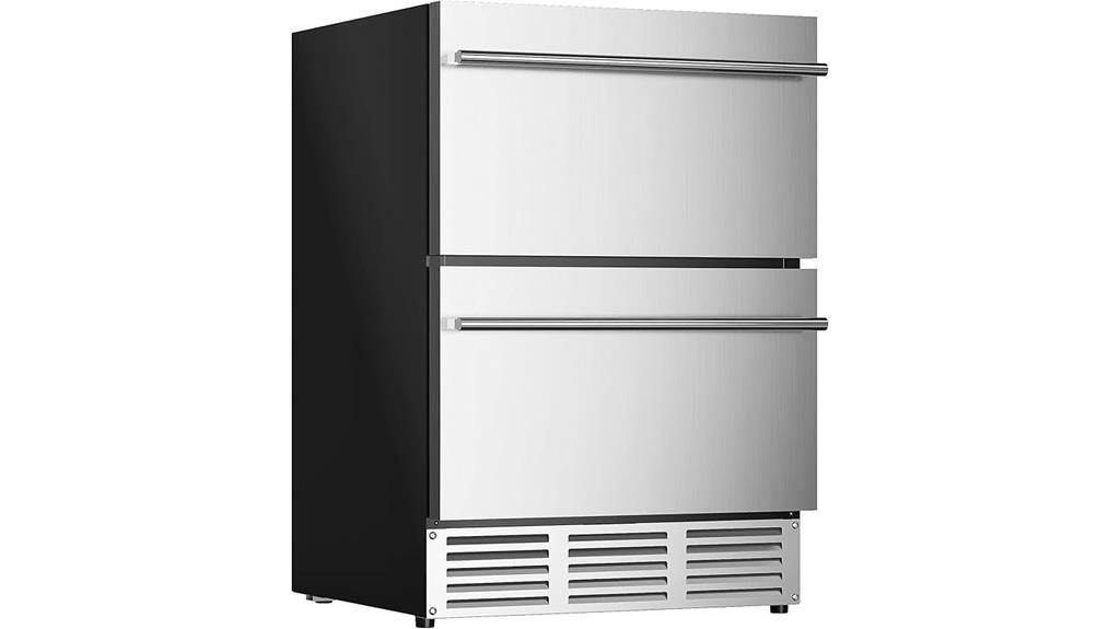 outdoor stainless steel fridge