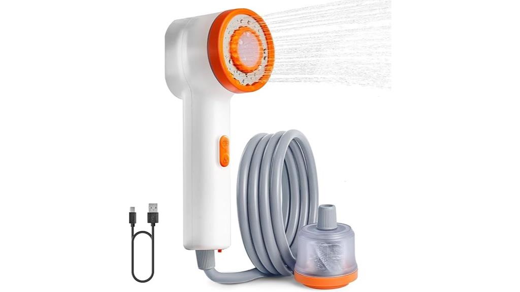 portable shower with filter