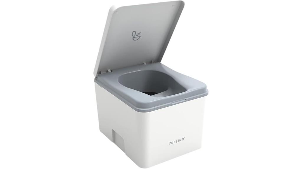 portable white composting toilet