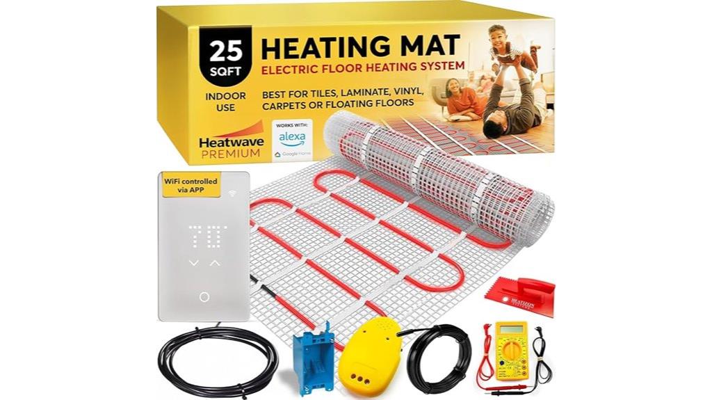 premium 25 sqft heated floor
