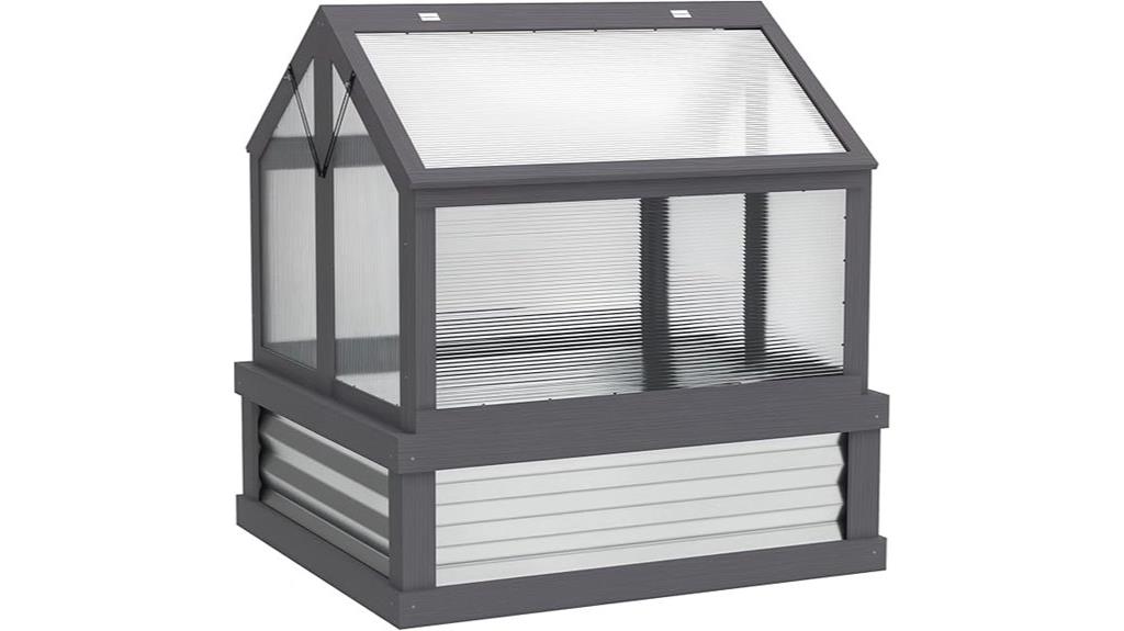 raised garden bed greenhouse