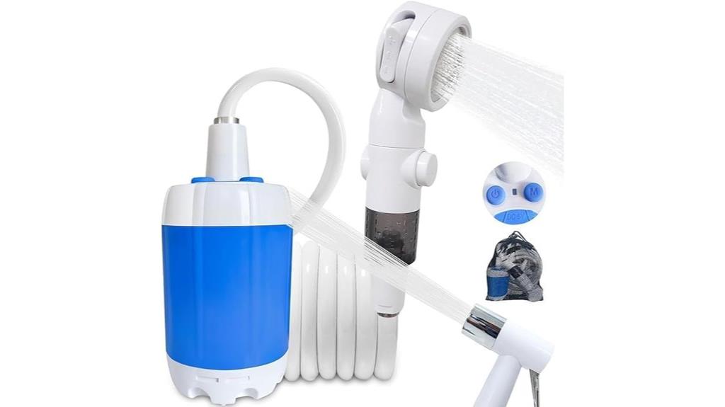 rechargeable digital camping shower