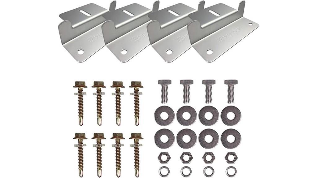 set of four mounting brackets