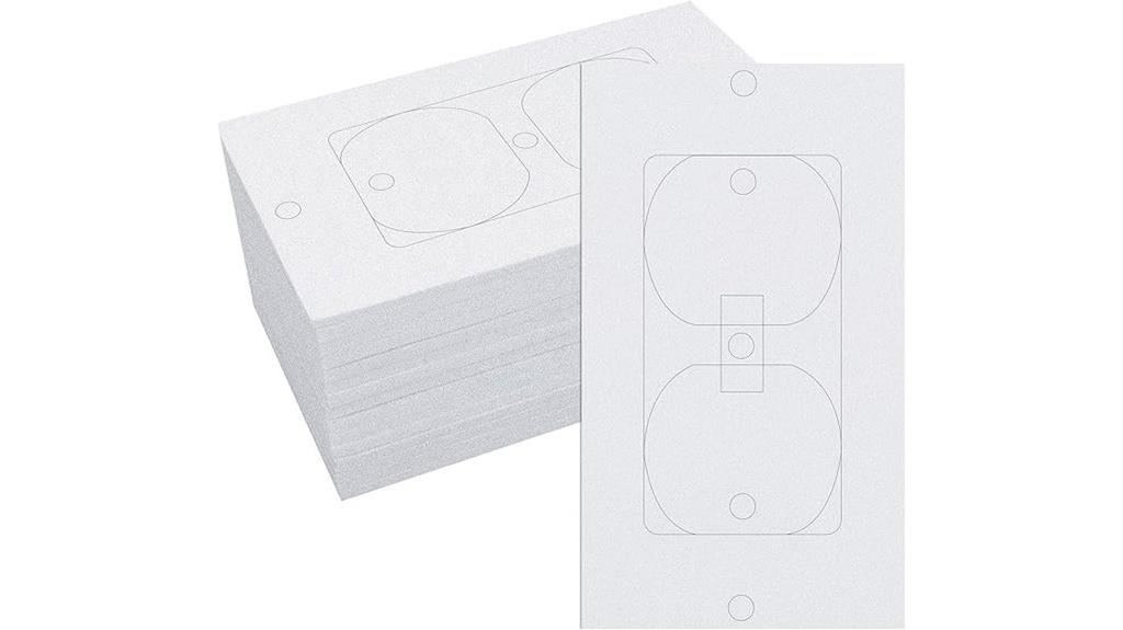 set of outlet insulation pads