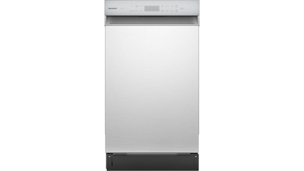 sharp 18 inch built in dishwasher