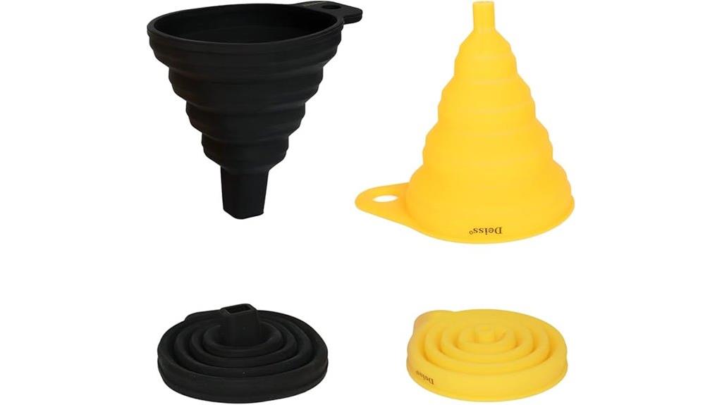 silicone collapsible funnel set
