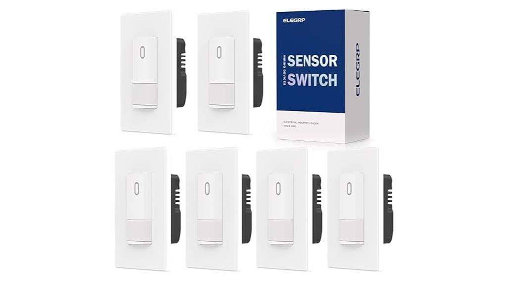 six matte white sensors