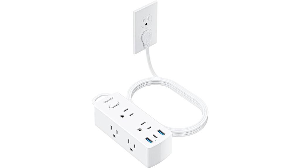 six outlets three usbs