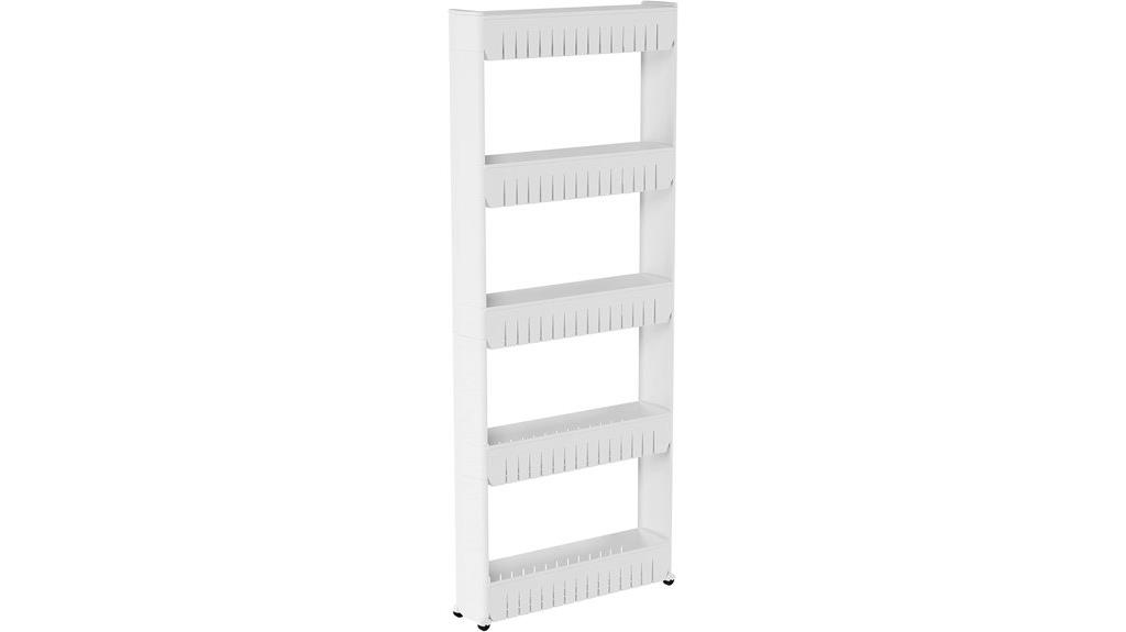 slim 5 tier rolling cart