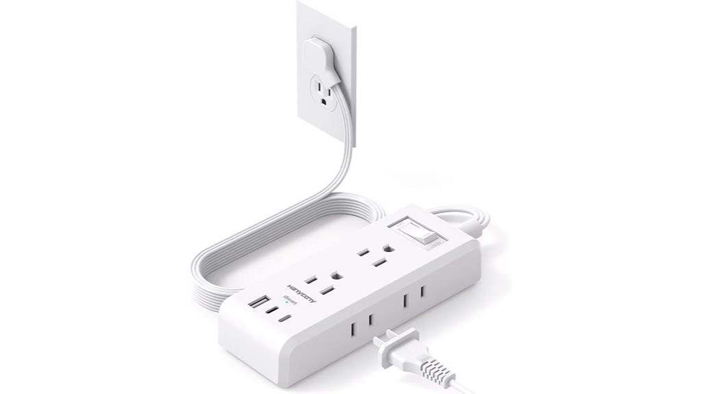 slim power strip with usb