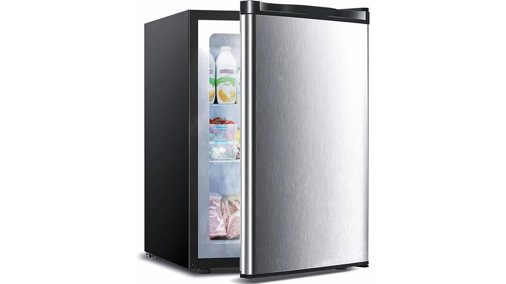 small reversible freezer with thermostat