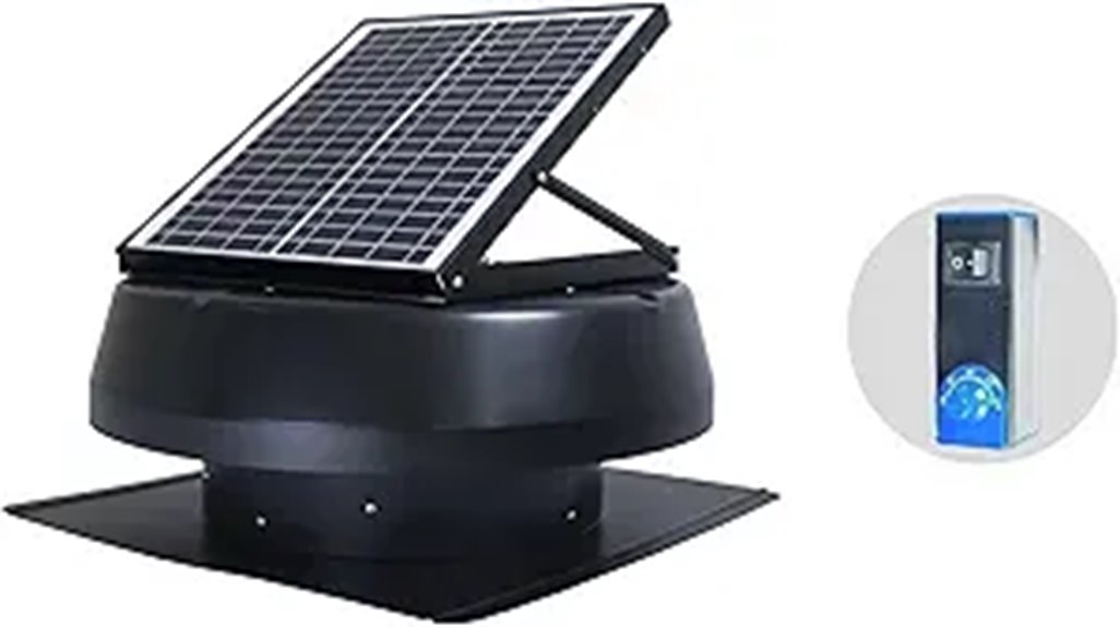 smart thermostat with solar fan