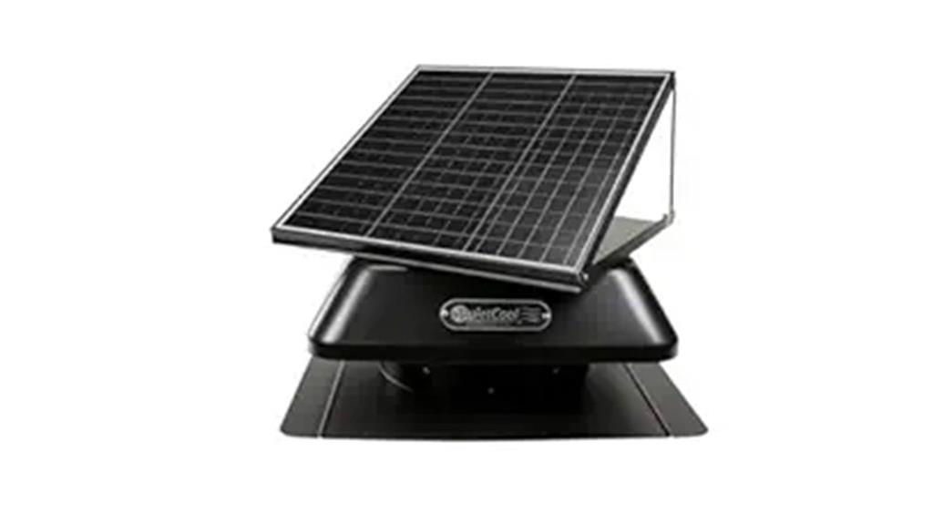 solar attic fan with adjustable panel
