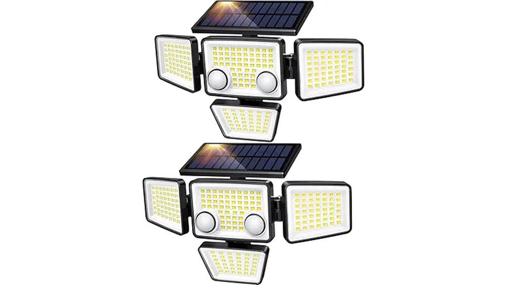 solar flood lights pack