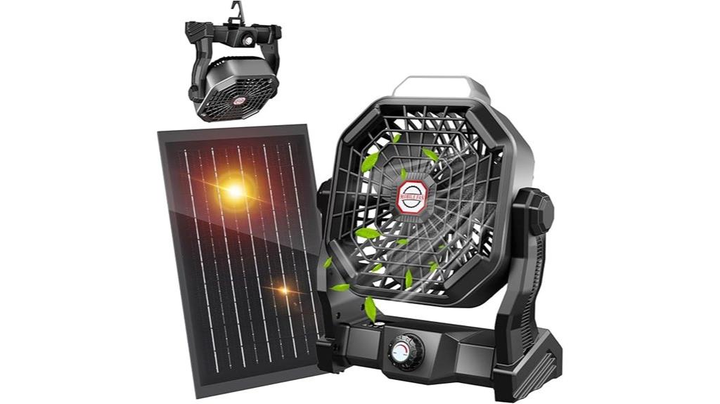 solar powered fan lantern