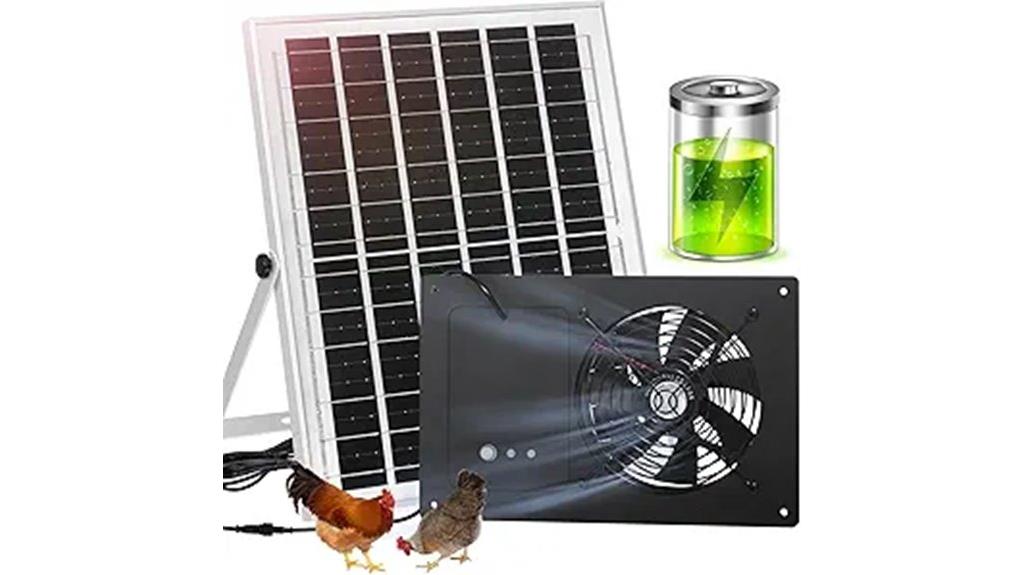 solar powered fan with timer
