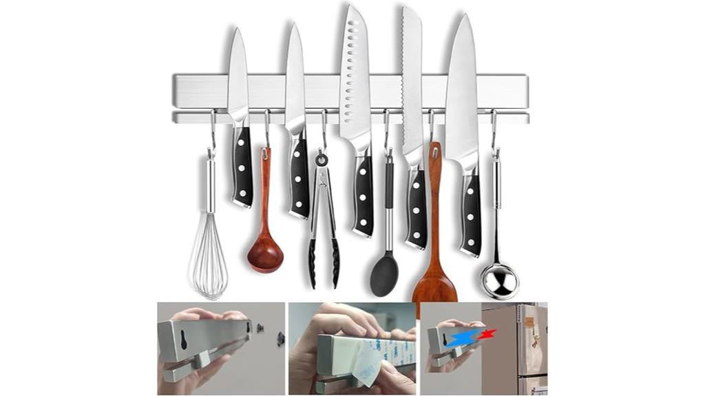 stainless steel magnetic knife organizer