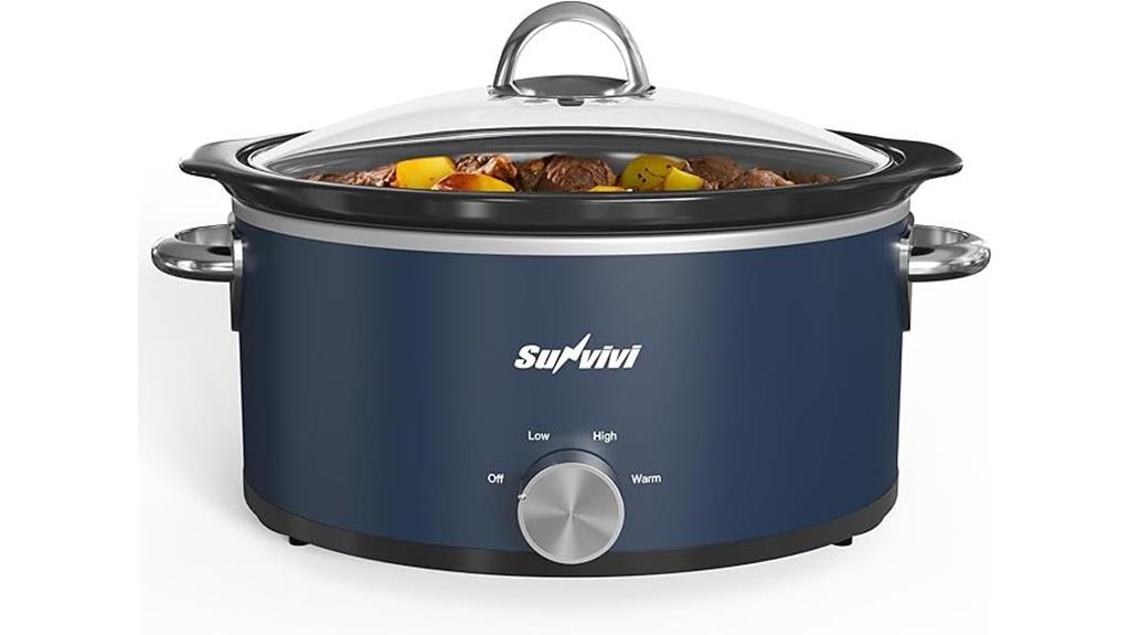 three quart ceramic slow cooker