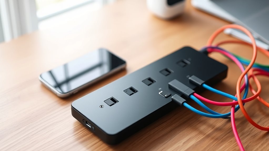 top flat plug power strips