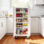 top narrow pantry cabinets
