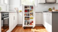 top narrow pantry cabinets