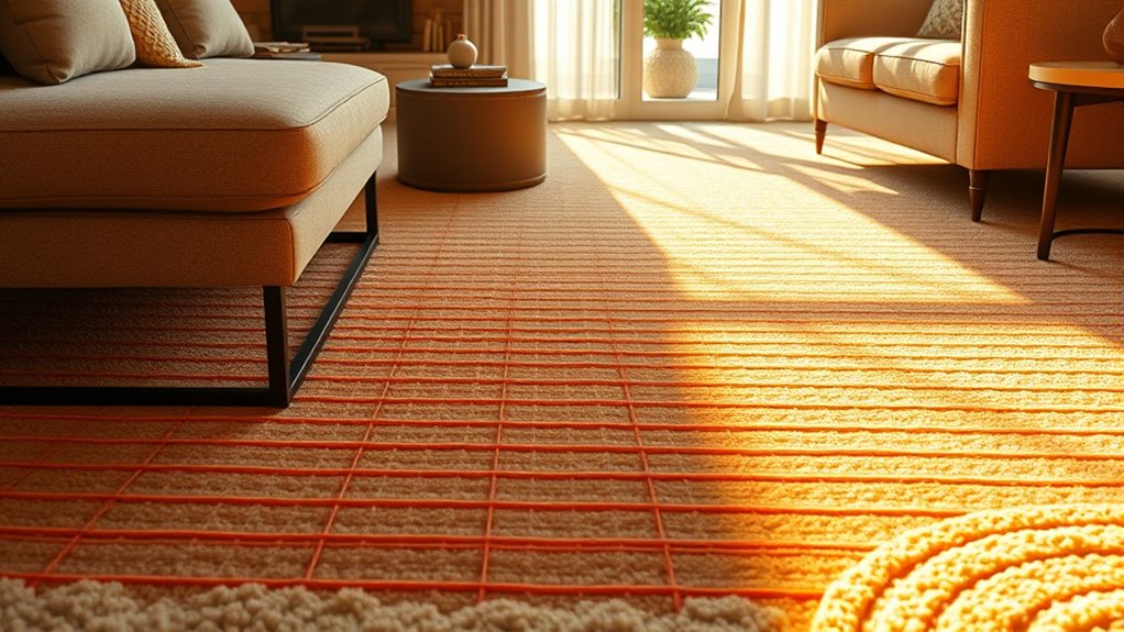 top radiant heating mats