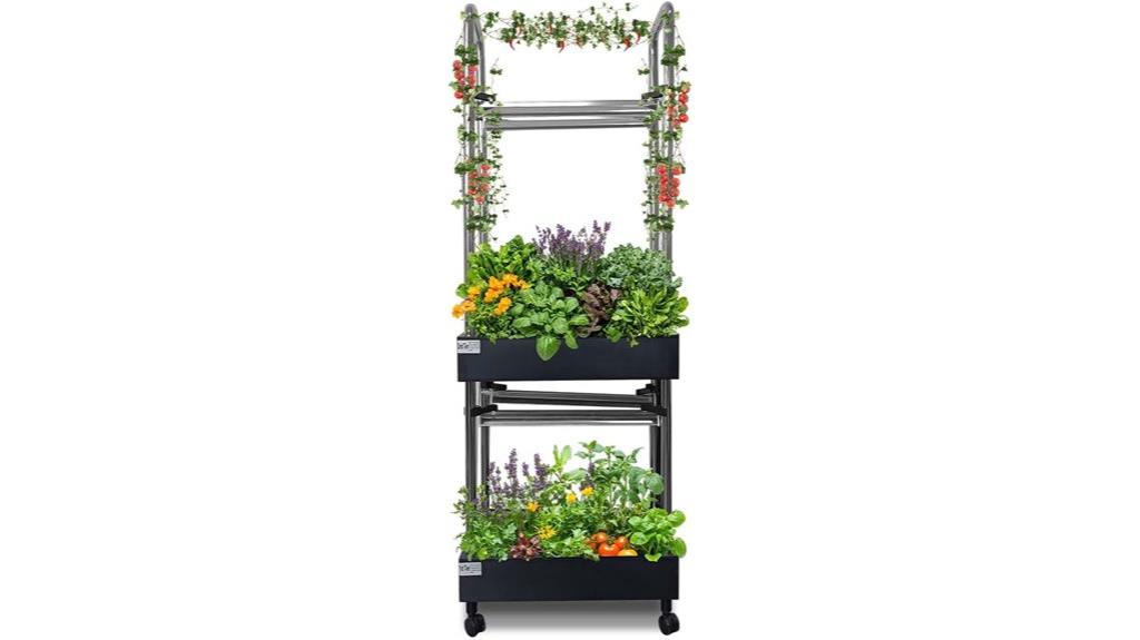 two tier hydroponic garden
