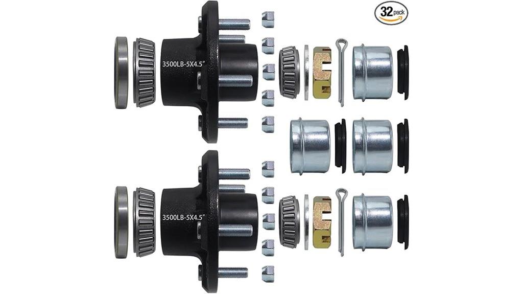 two trailer hub sets