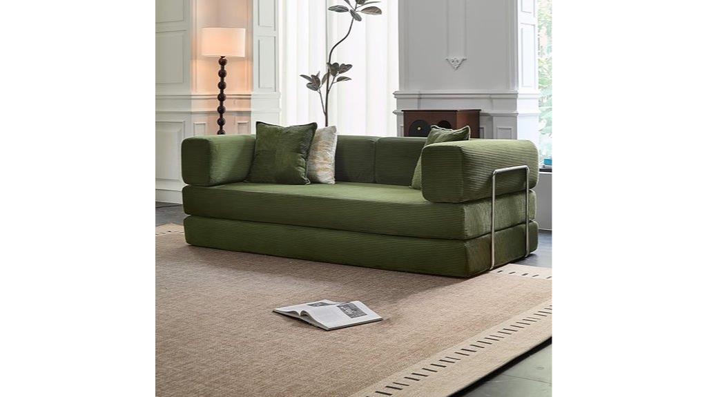versatile corduroy sofa bed