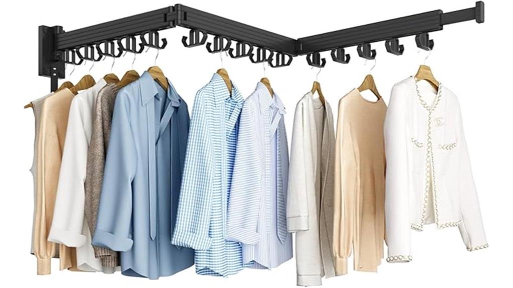 wall mounted laundry rack