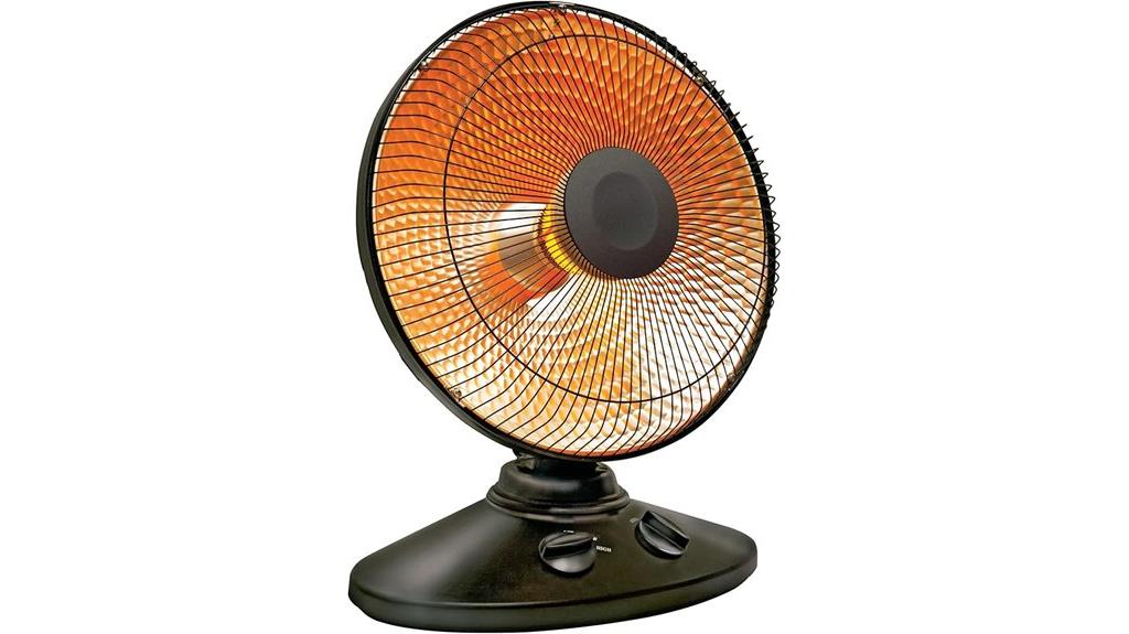 warm oscillating space heater