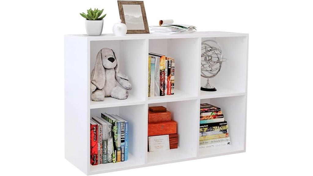white 6 cube shelf