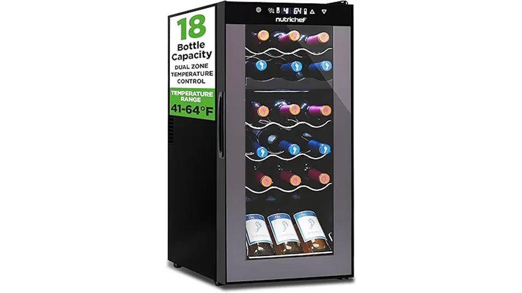 wine fridge with dual zones