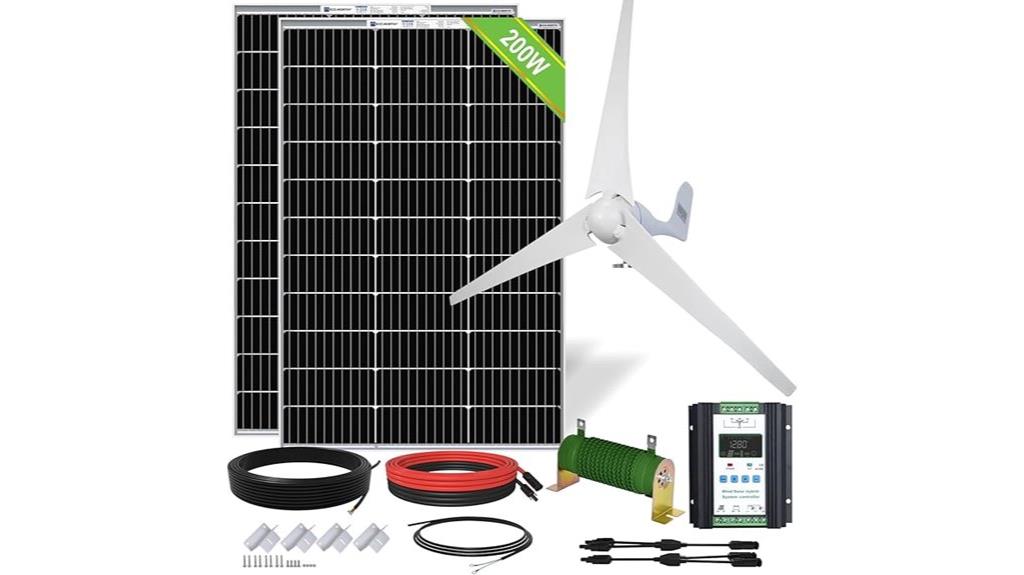 600w solar wind power kit