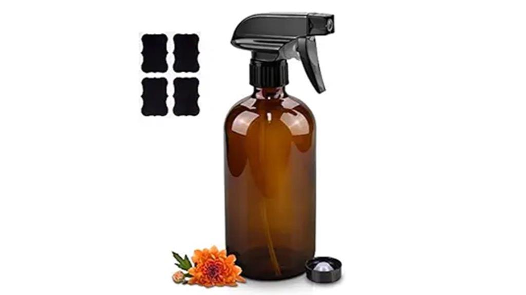 amber glass spray bottles