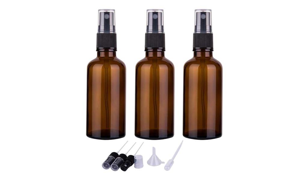 amber glass spray bottles
