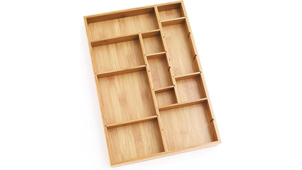 bamboo drawer organizer dividers